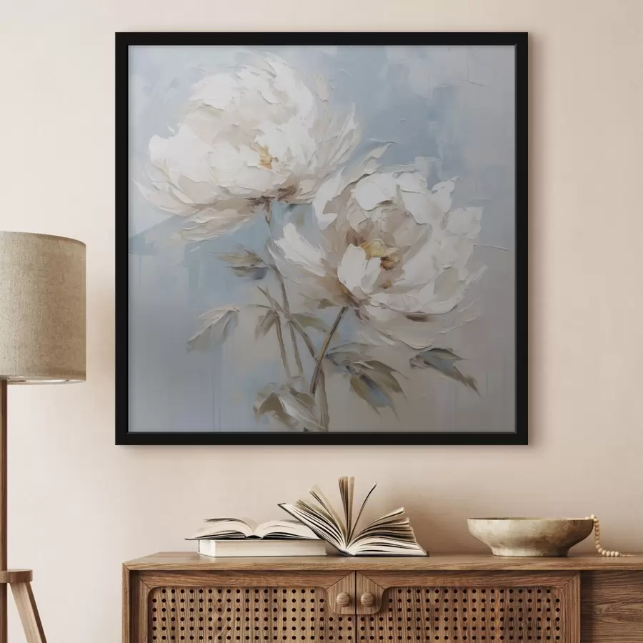 Fototapete Pfingstrosen Nachahmung Malerei f45607