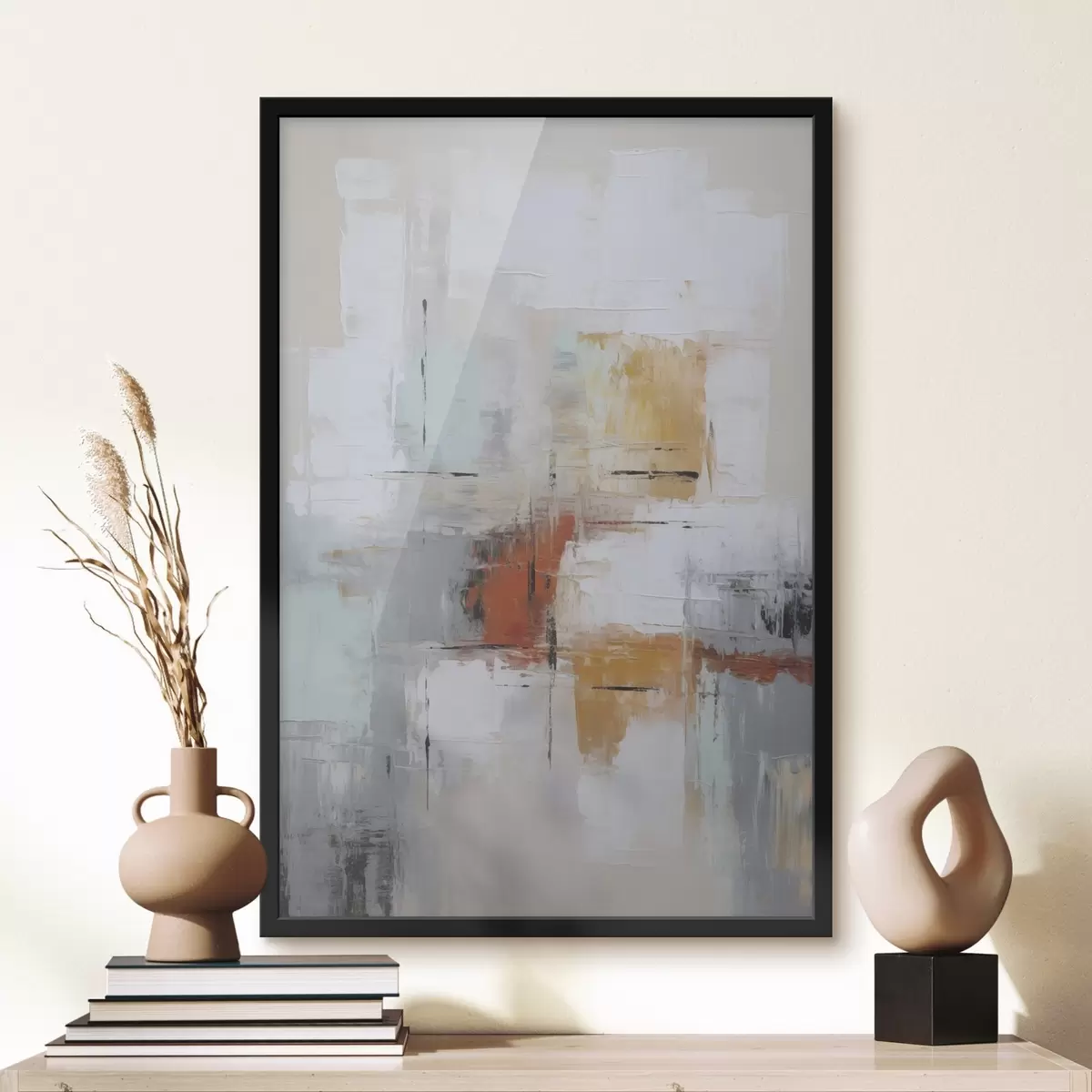 Poster Abstraktion Nachahmung von Malerei und Abreibungen f45634