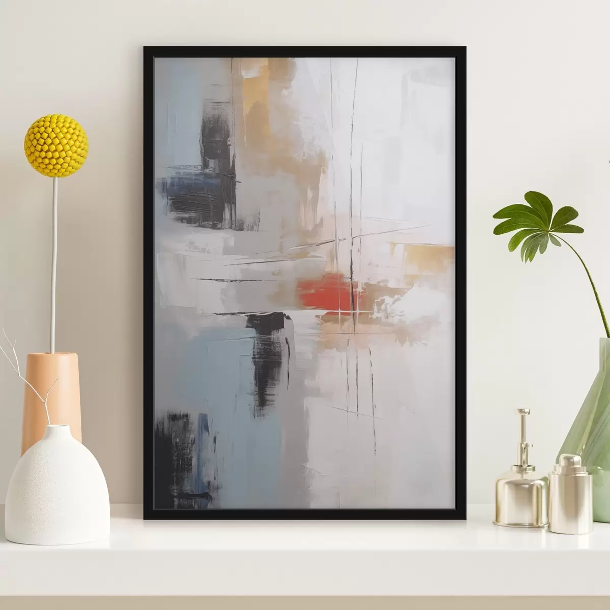 Poster Abstraktion Nachahmung von Malerei und Abreibungen f45635