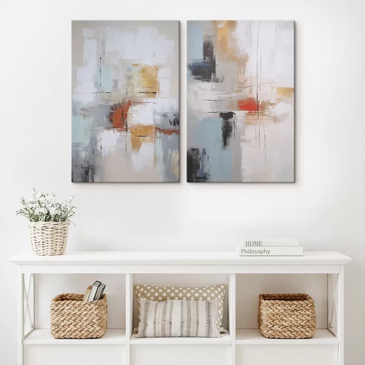 Wandbilder Abstraktion Nachahmung von Malerei und Abreibungen m00667