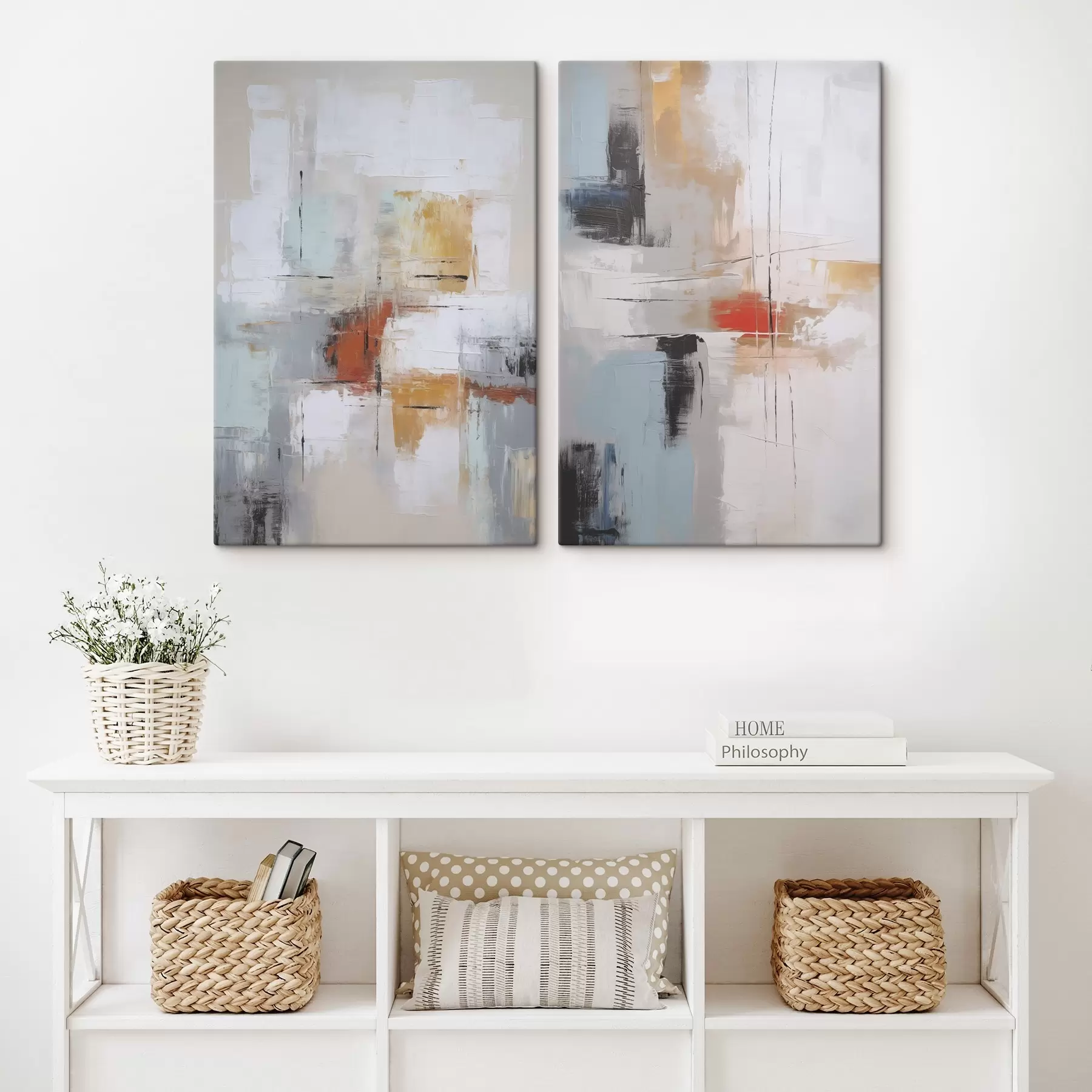 Wandbilder Abstraktion Nachahmung von Malerei und Abreibungen m00667