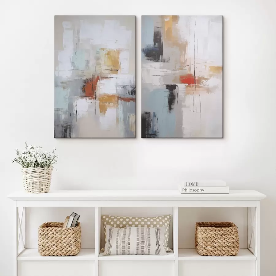 Wandbilder Abstraktion Nachahmung von Malerei und Abreibungen m00667