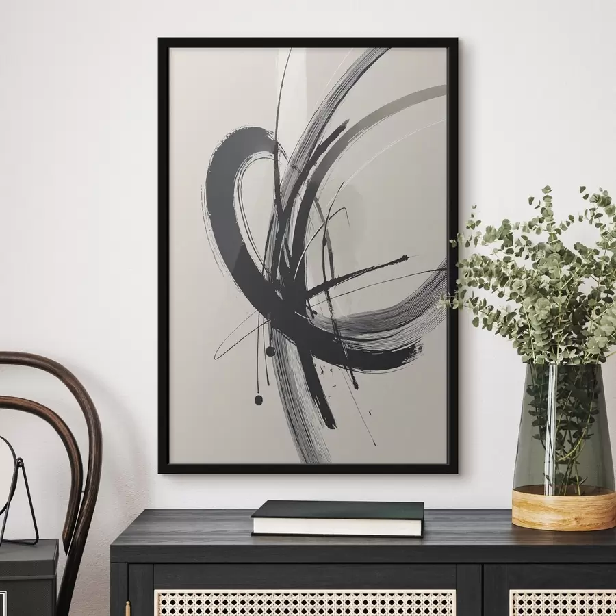 Fototapete Abstrakte minimalistische Pinselstriche f45582