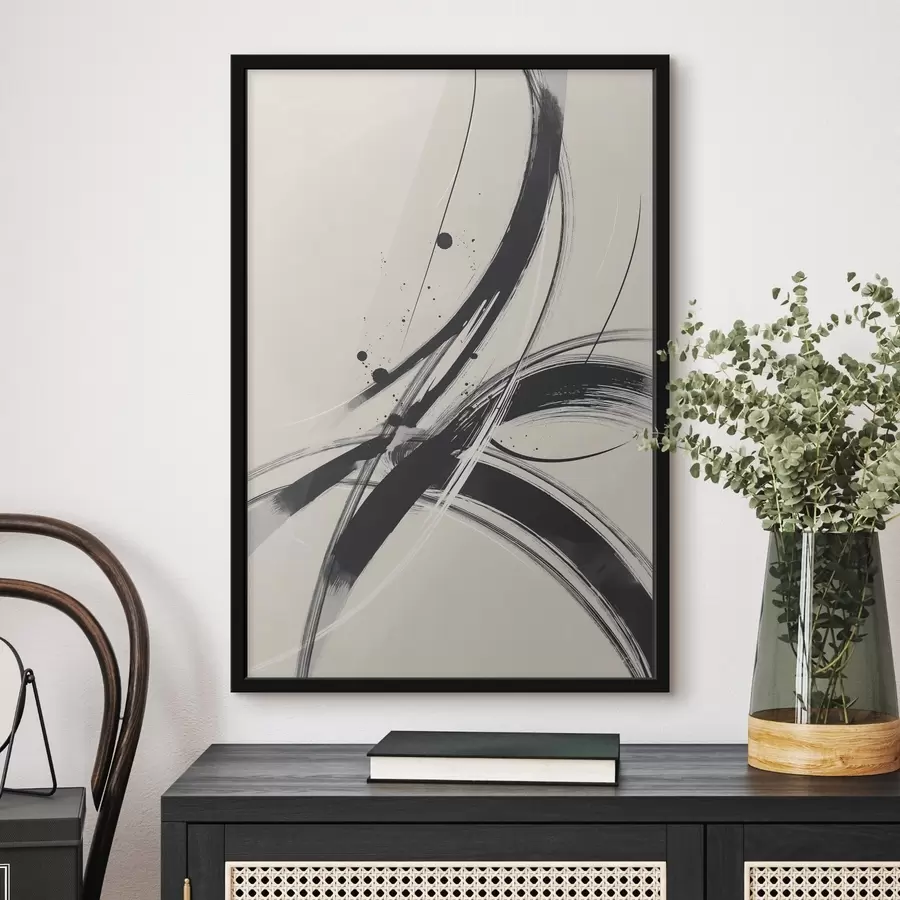 Fototapete Abstrakte minimalistische Pinselstriche f45583