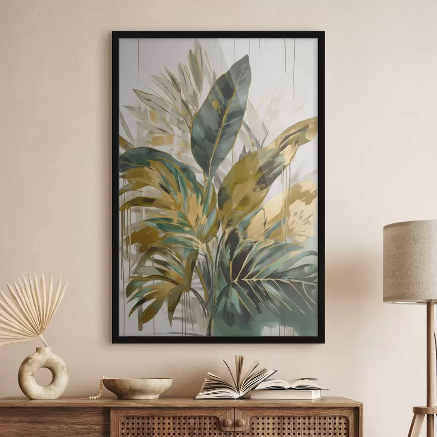 Fototapete Abstrakte tropische Blätter f45589