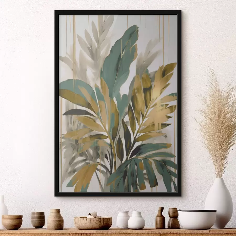 Fototapete Abstrakte tropische Blätter f45590