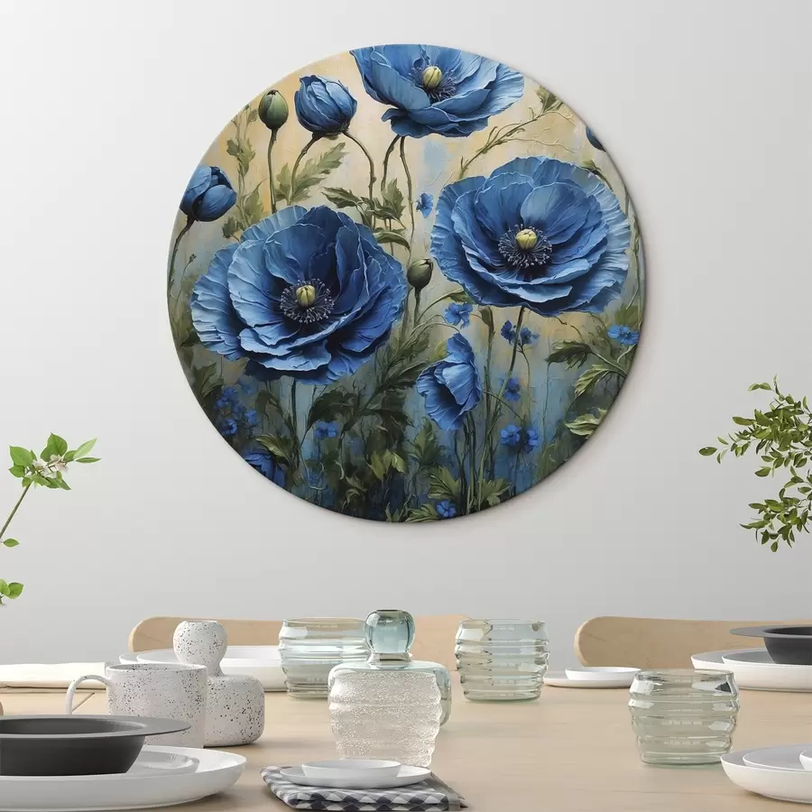 Wandbilder Alter Baum gegen eine rote Sonne r45488