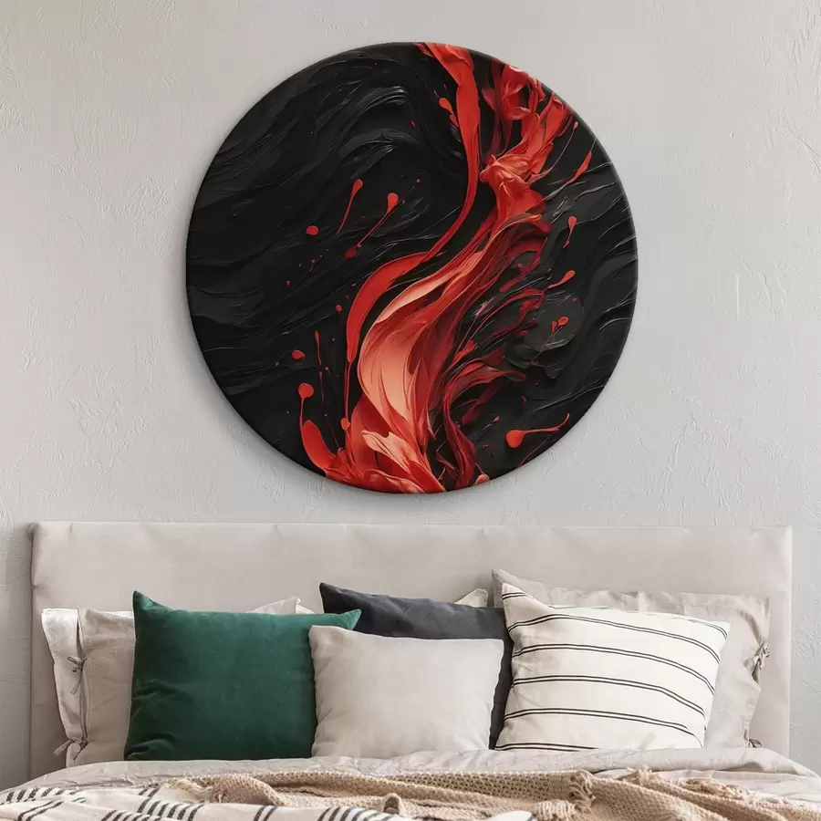 Wandbilder Abstrakte konzentrische Kreise in Grau- und Weißtönen r45490