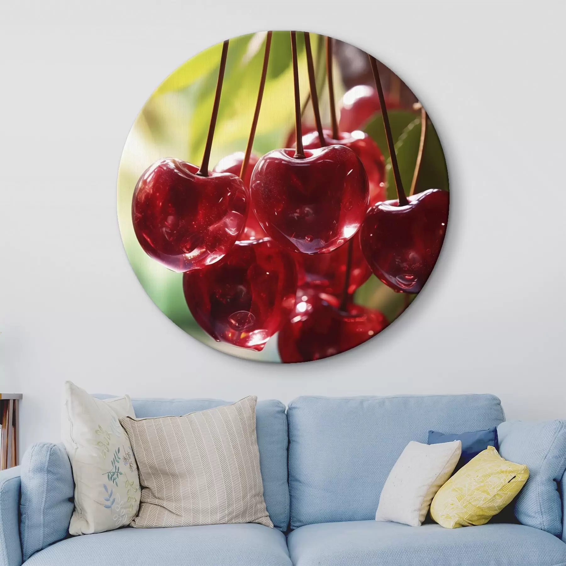 Wandbilder Porträt eines Mädchens mit abstrakter Orangenmalerei r45498