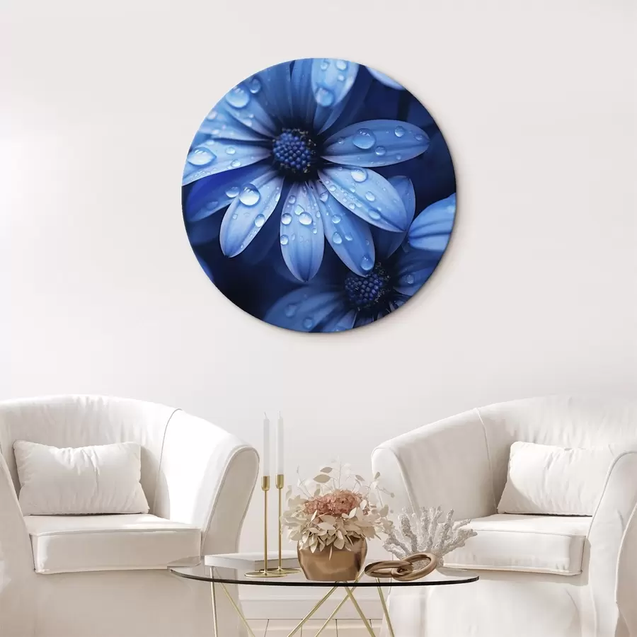 Wandbilder Zartrosa Blumen am Meer in der Morgendämmerung r45499