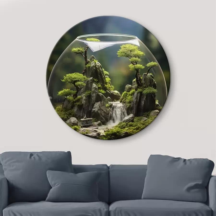 Wandbilder Blaue Blume mit Wassertropfen auf ihren Blütenblättern r45502