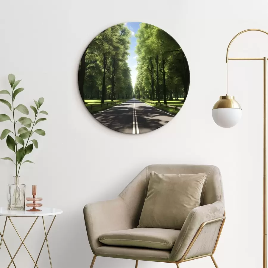 Wandbilder Miniaturlandschaft mit einem Wasserfall in einer Glaskugel r45505