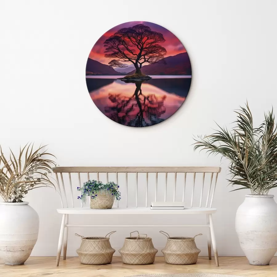 Wandbilder Wassertropfen fallen mit Lichtreflexen r45504