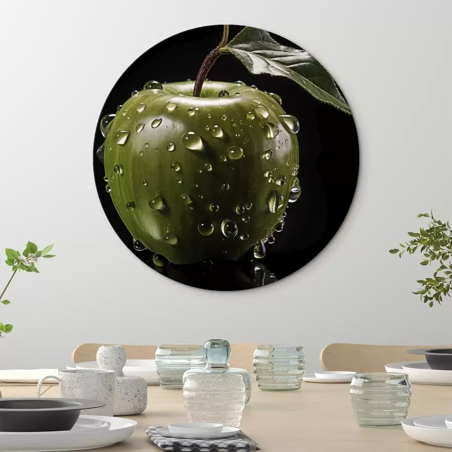 Wandbilder Ein großer Baum auf einem Hügel unter einem Sternenhimmel r45506