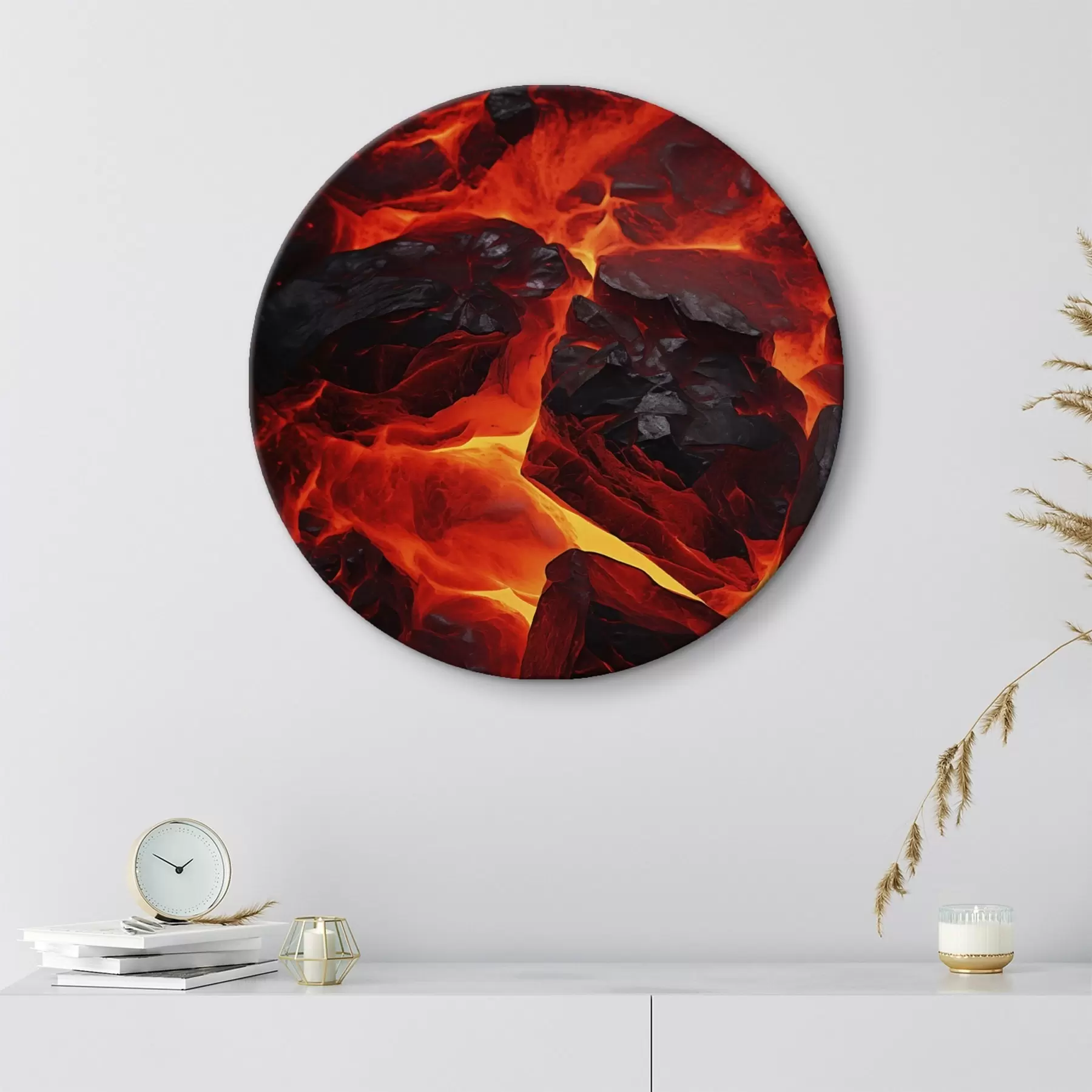 Wandbilder Rotglühende Steine mit Lavaströmen r45515