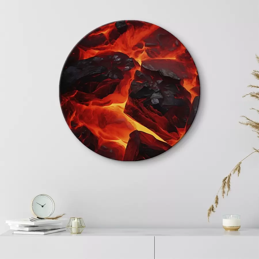 Wandbilder Rotglühende Steine mit Lavaströmen r45515