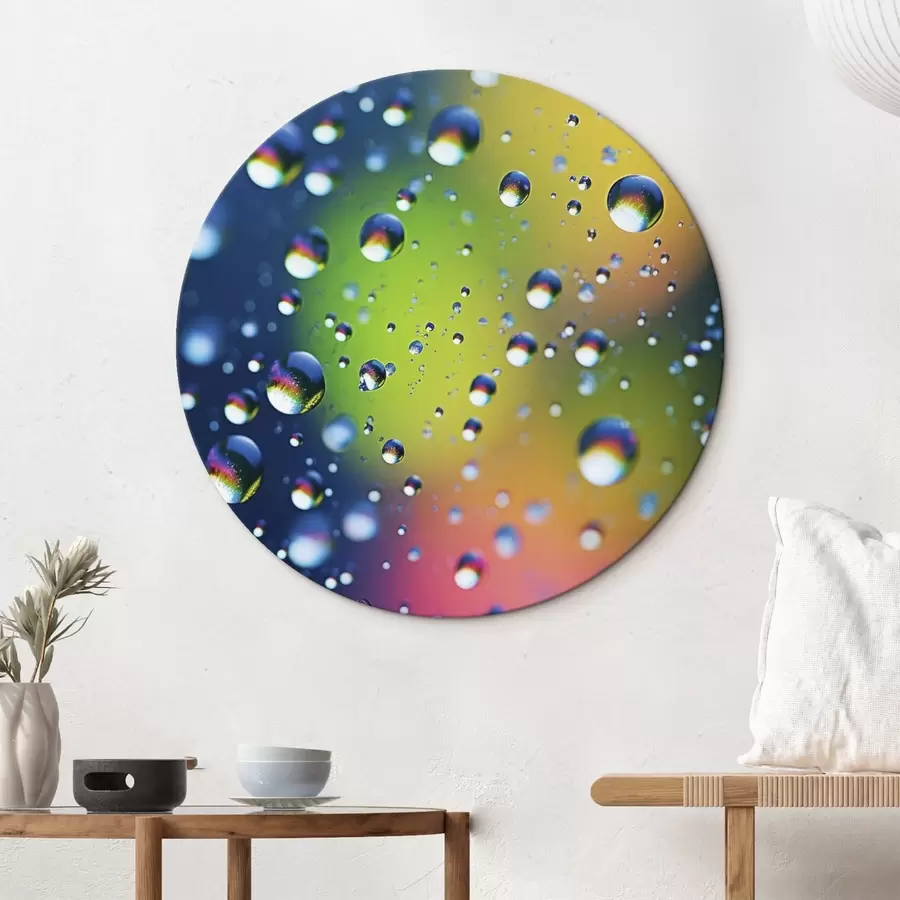 Wandbilder Farbige Reflexionen in Wassertröpfchen r45522