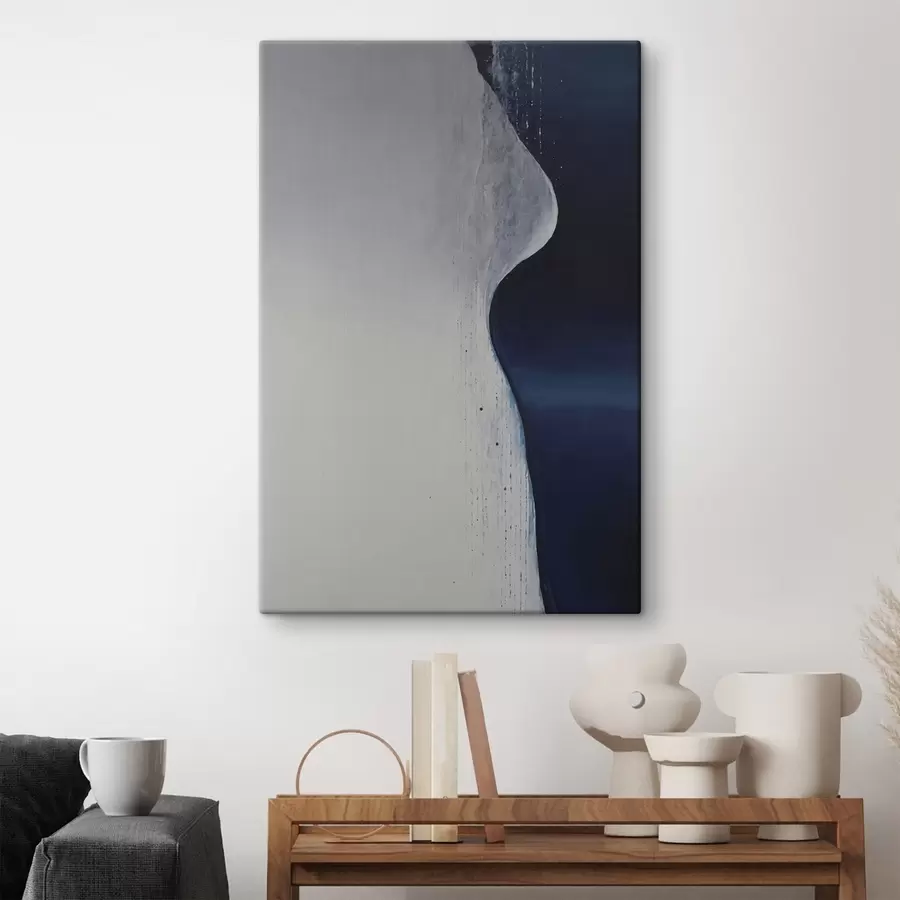 Wandbilder Abstrakt mit roten Pinselstrichen auf schwarzem Hintergrund s45493