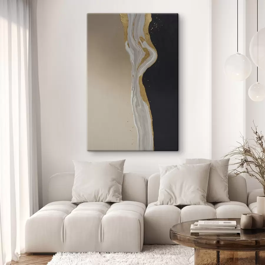 Wandbilder Cremefarbene Pfingstrosenblüten auf grünem Hintergrund s45494