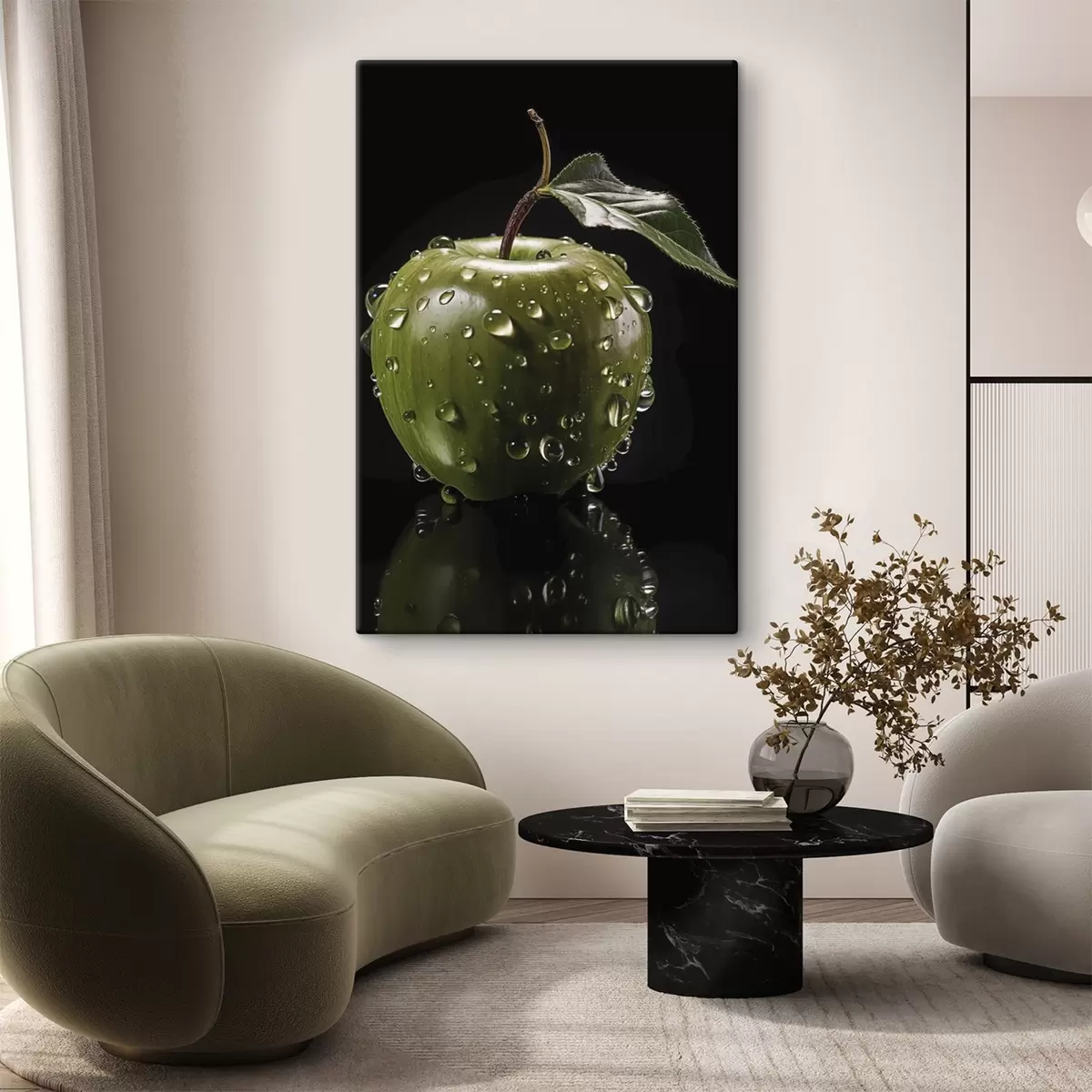 Wandbilder Ein großer Baum auf einem Hügel unter einem Sternenhimmel s45506