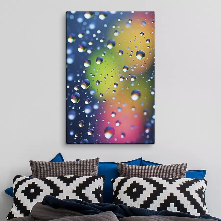 Wandbilder Farbige Reflexionen in Wassertröpfchen s45522