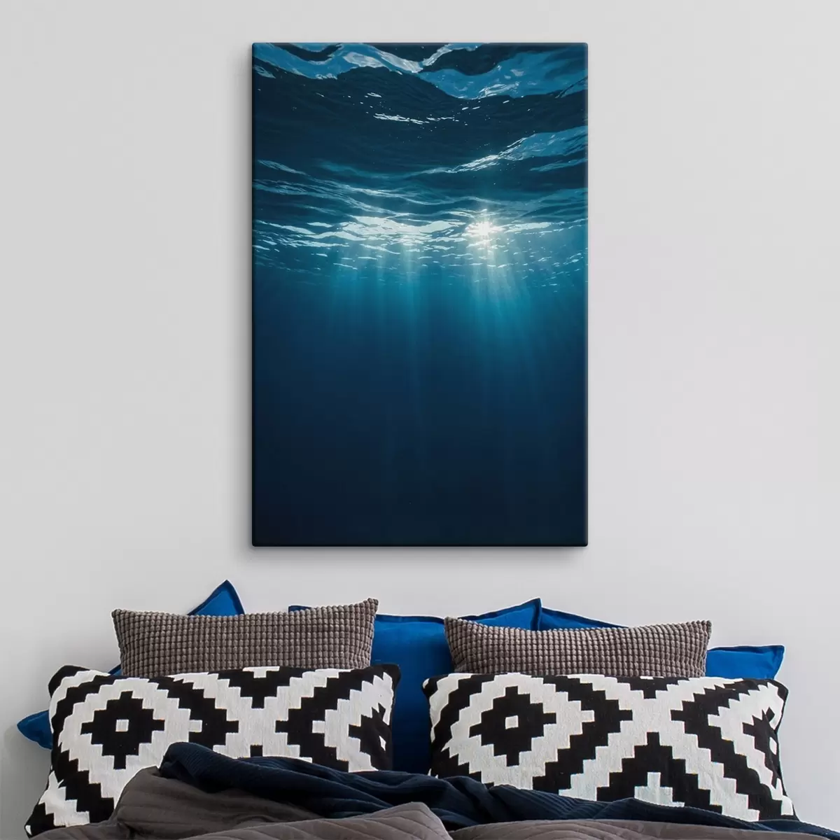 Wandbilder Sonnenstrahlen unter der Wasseroberfläche s45625