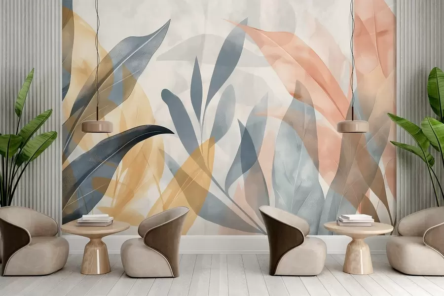 Fototapete Bunte Blätter w04483