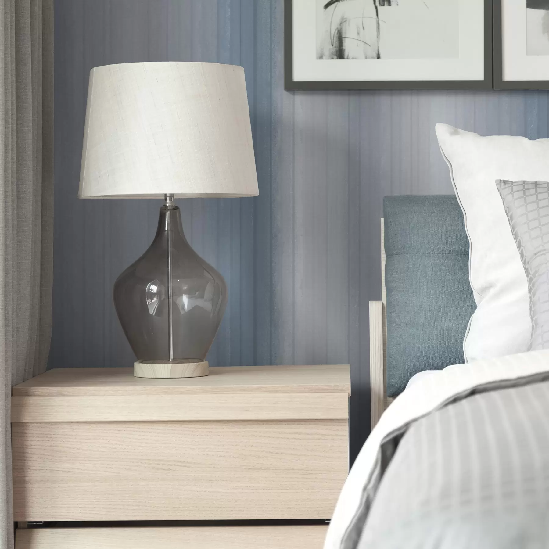 Fototapete Weiche blau-graue Streifen mit Farbverlauf a00506