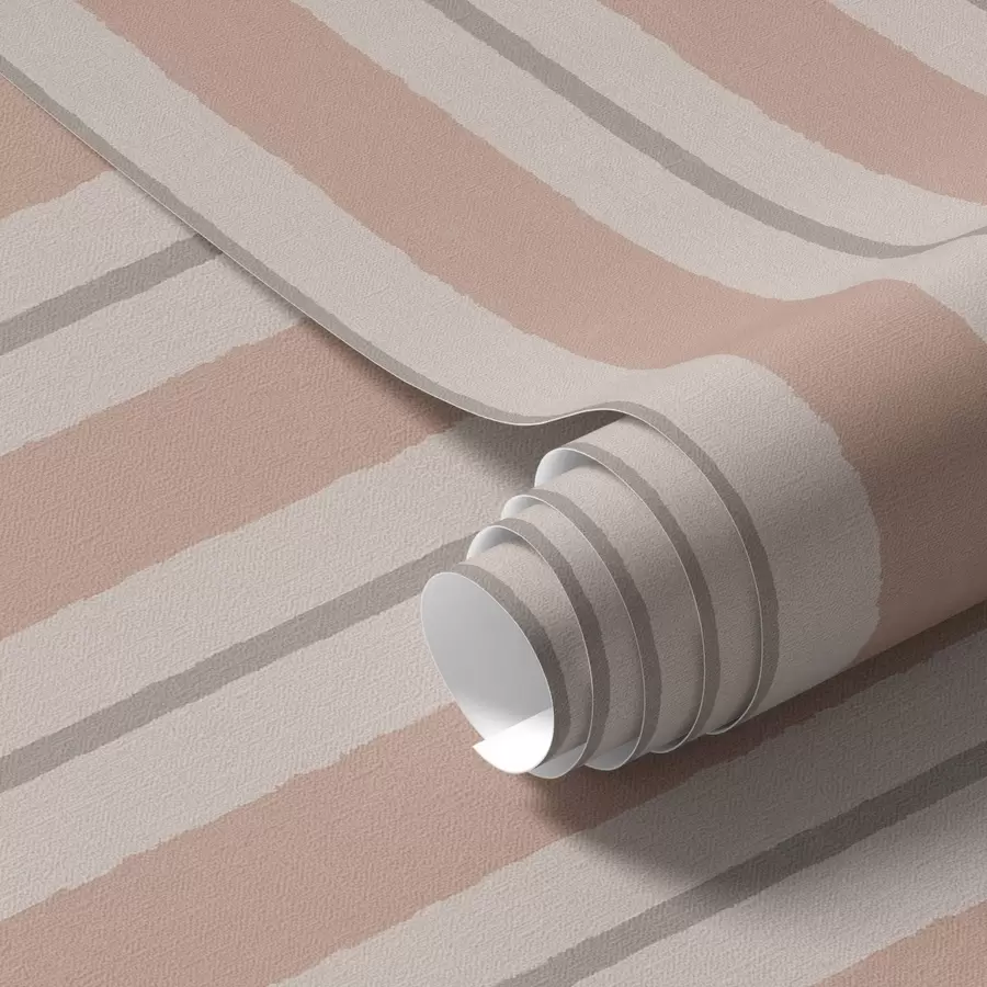 Fototapete Terrakotta-beige breite Streifen mit gräulichem Akzent a00513