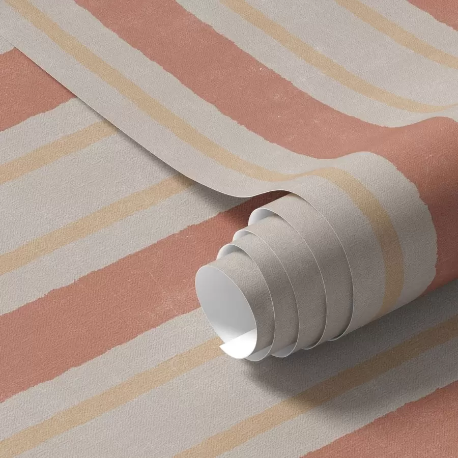 Fototapete Breite Streifen in terracotta-beigen Tönen a00514