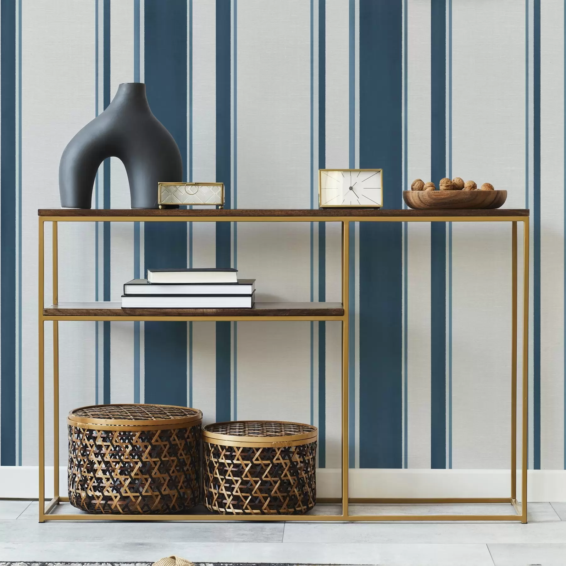 Fototapete Blaue und türkisfarbene vertikale Streifen auf hellem Hintergrund a00528