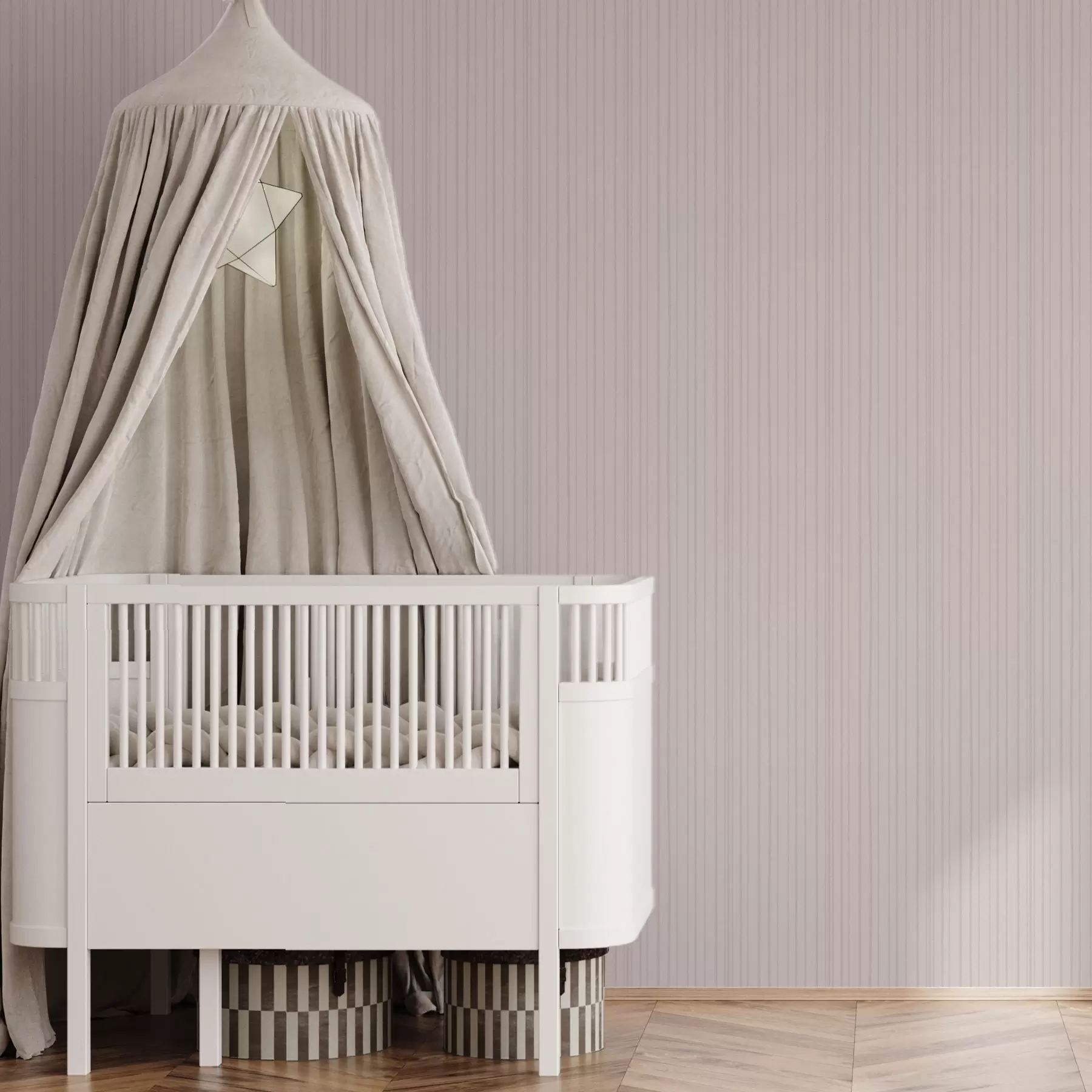 Fototapete Hellrosa vertikale Streifen in zartem Stil a00567