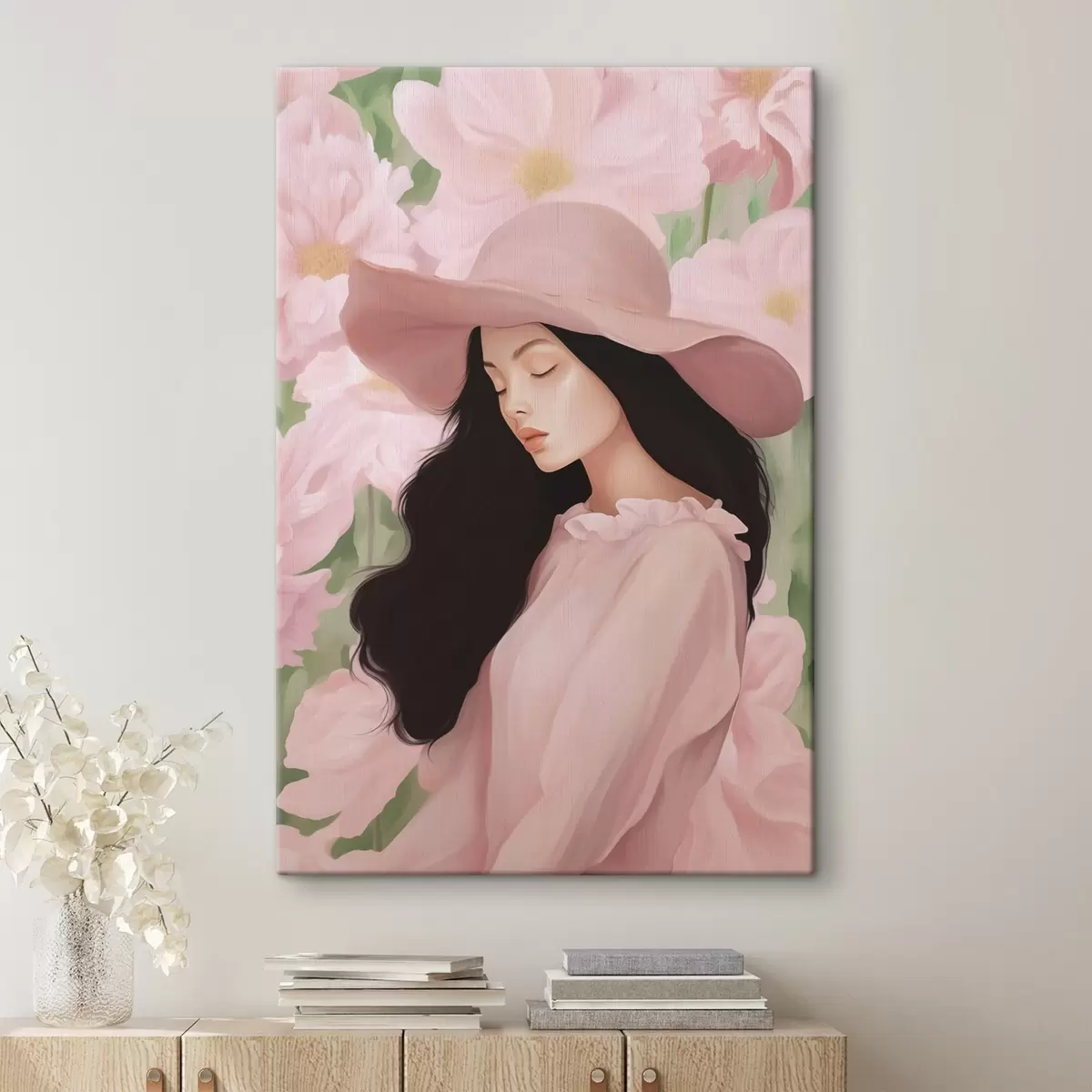 Wandbilder Mädchen mit Hut s45677