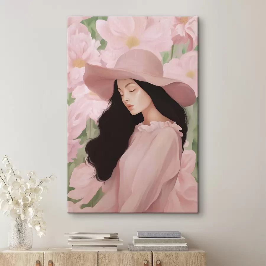 Wandbilder Mädchen mit Hut s45677