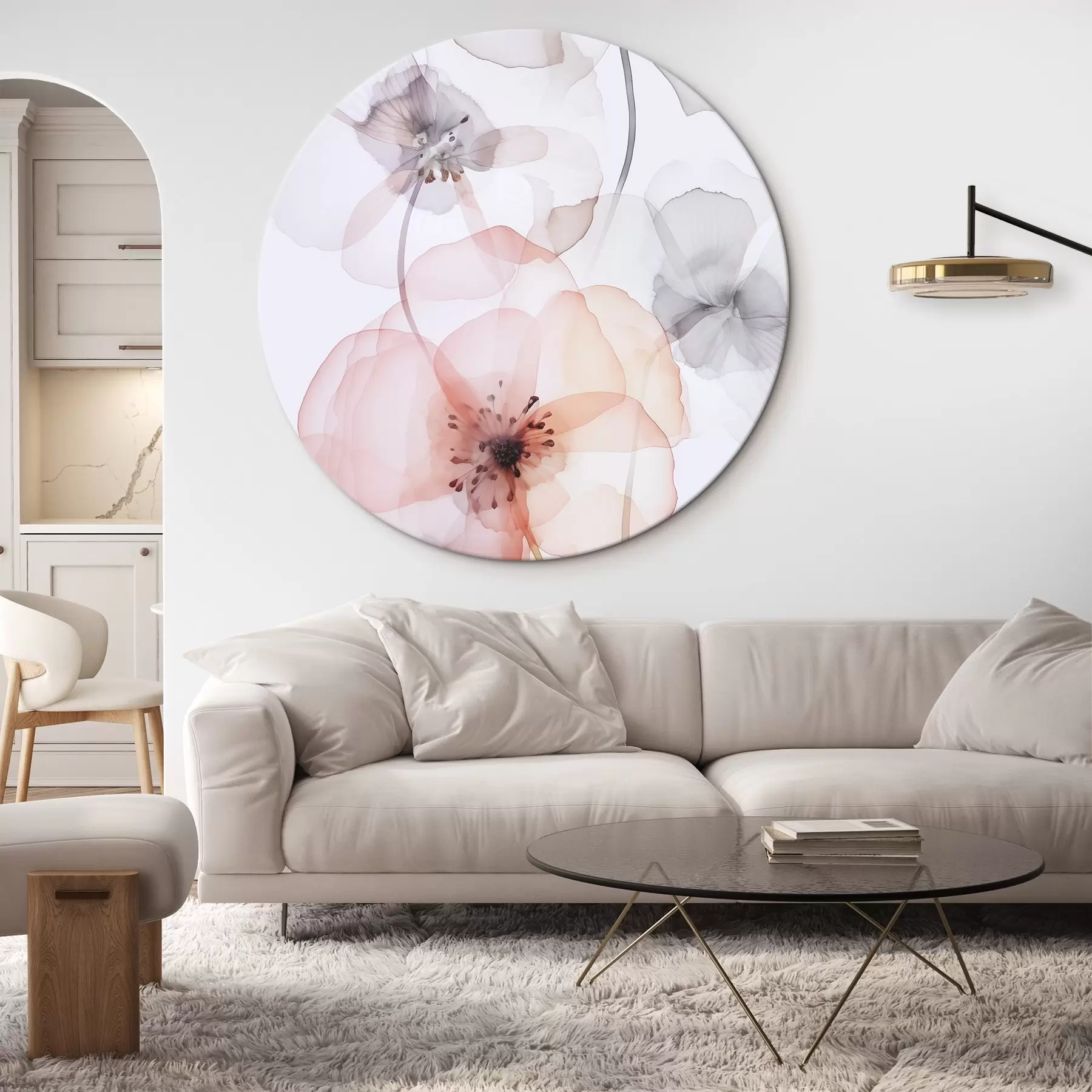 Wandbilder Blumen Nachahmung von Aquarell r45681