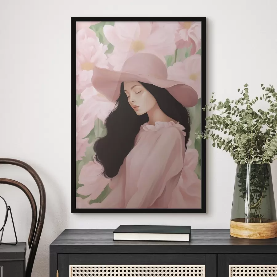 Fototapete Mädchen mit Hut f45677