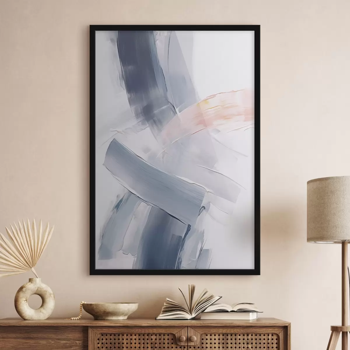 Poster Abstraktion Nachahmung von Pinselstrichen f45679