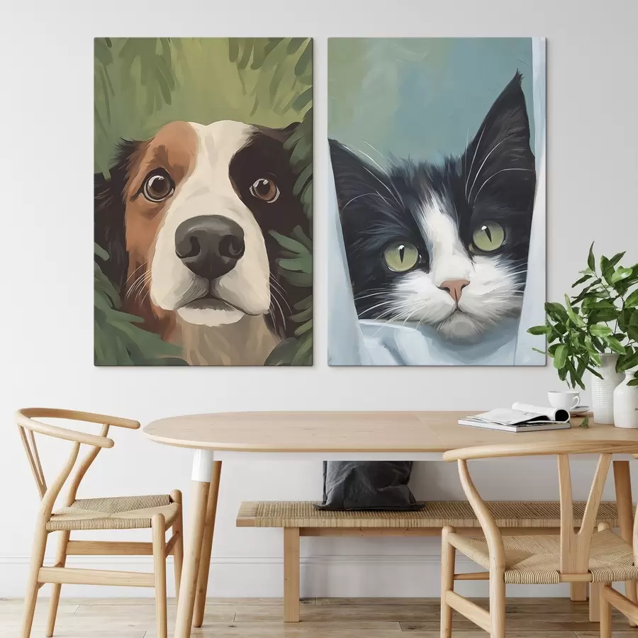 Wandbilder Hund und Katze m00677