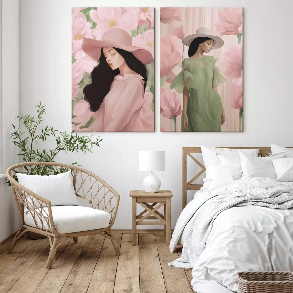 Wandbilder Mädchen mit Hut m00678