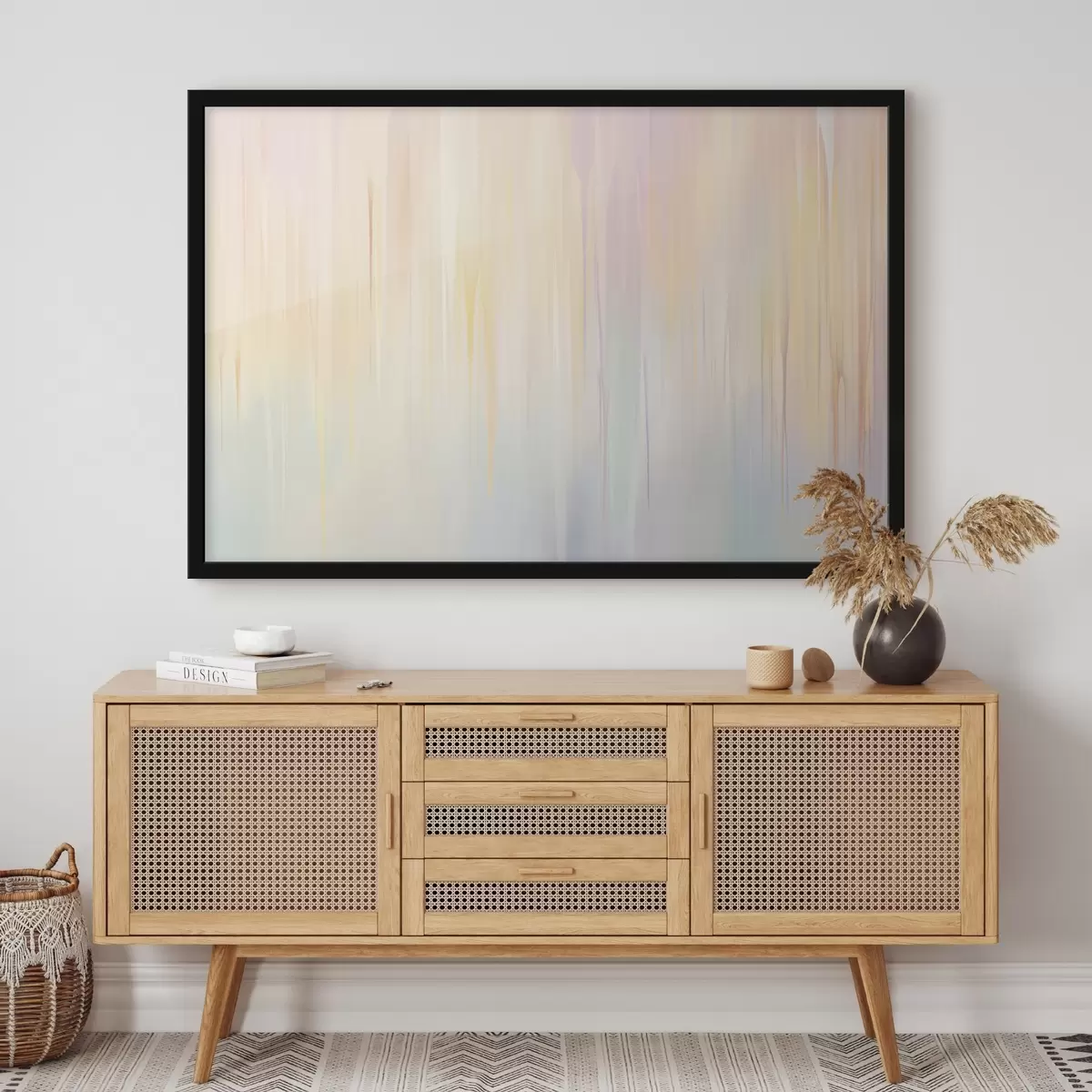 Poster Abstrakte vertikale Streifen in Pastelltönen f45508