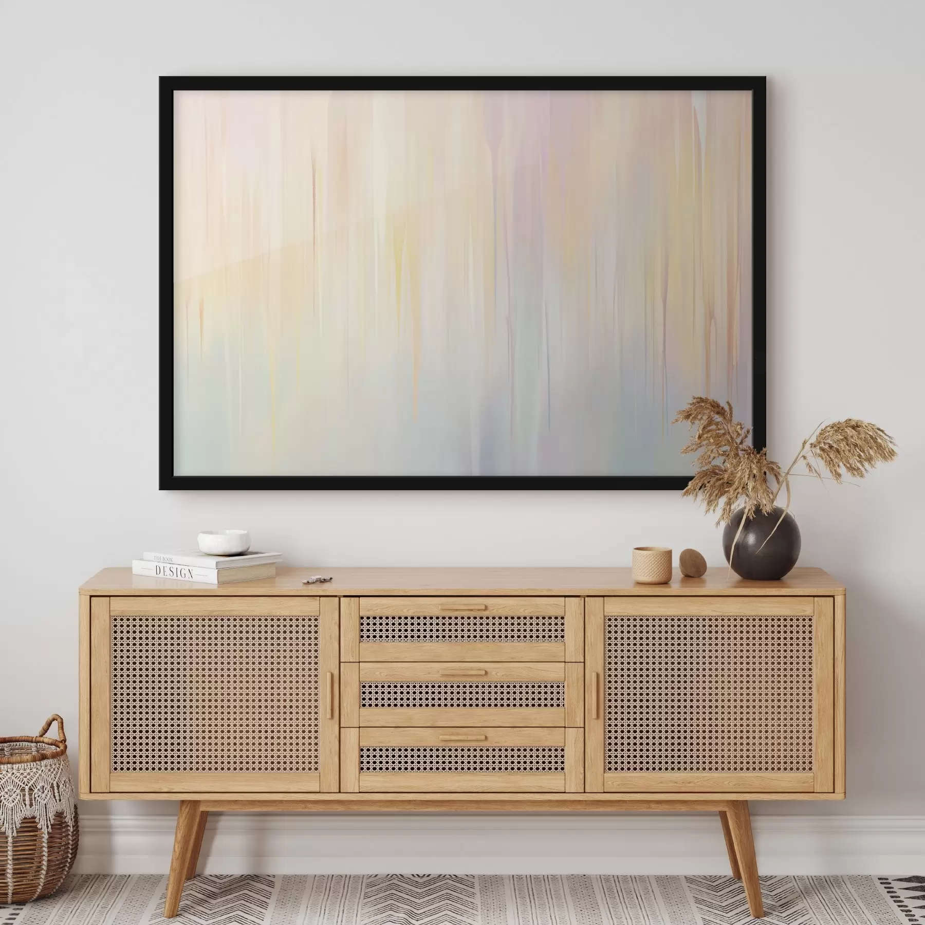 Fototapete Abstrakte vertikale Streifen in Pastelltönen f45508