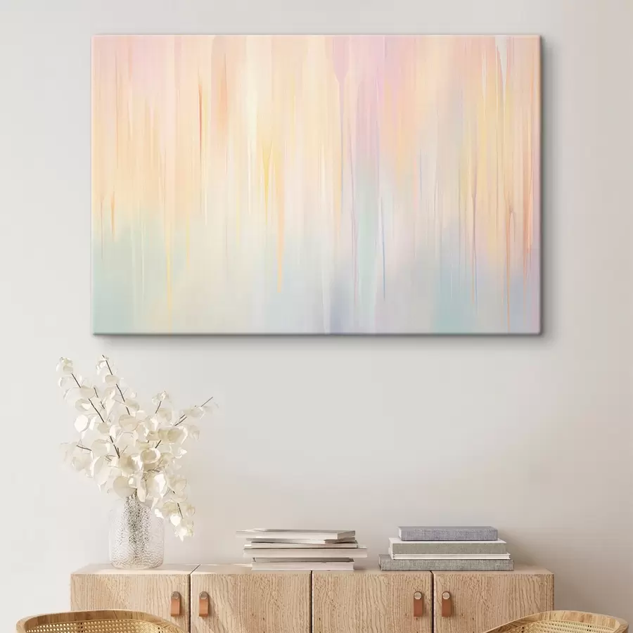 Wandbilder Abstrakte vertikale Streifen in Pastelltönen s45508