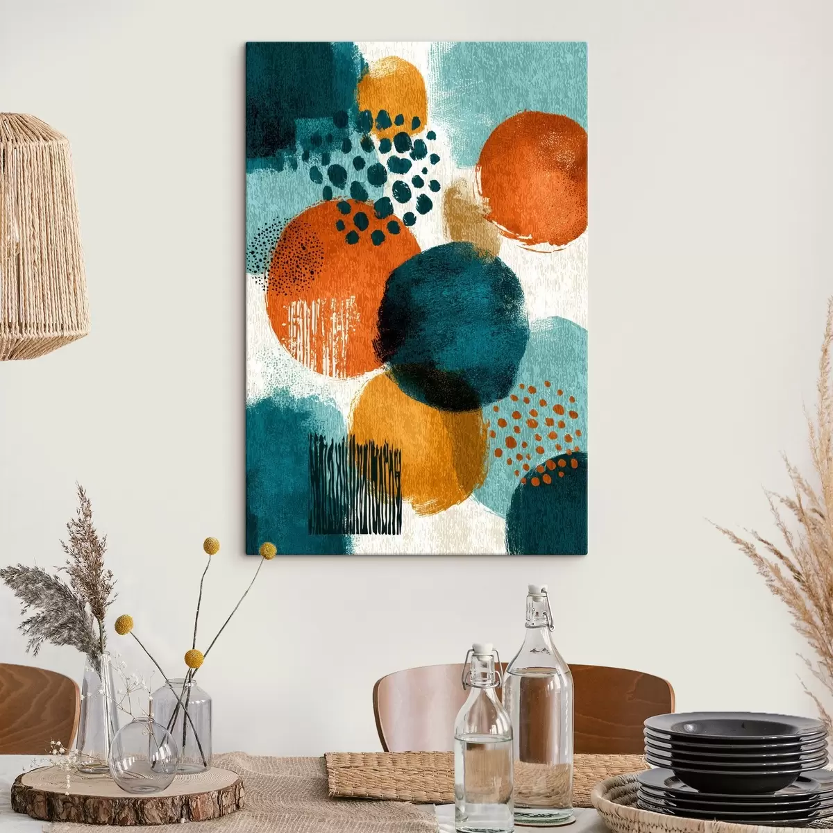 Wandbilder Helle Formen im Stil abstrakter Malerei s45649