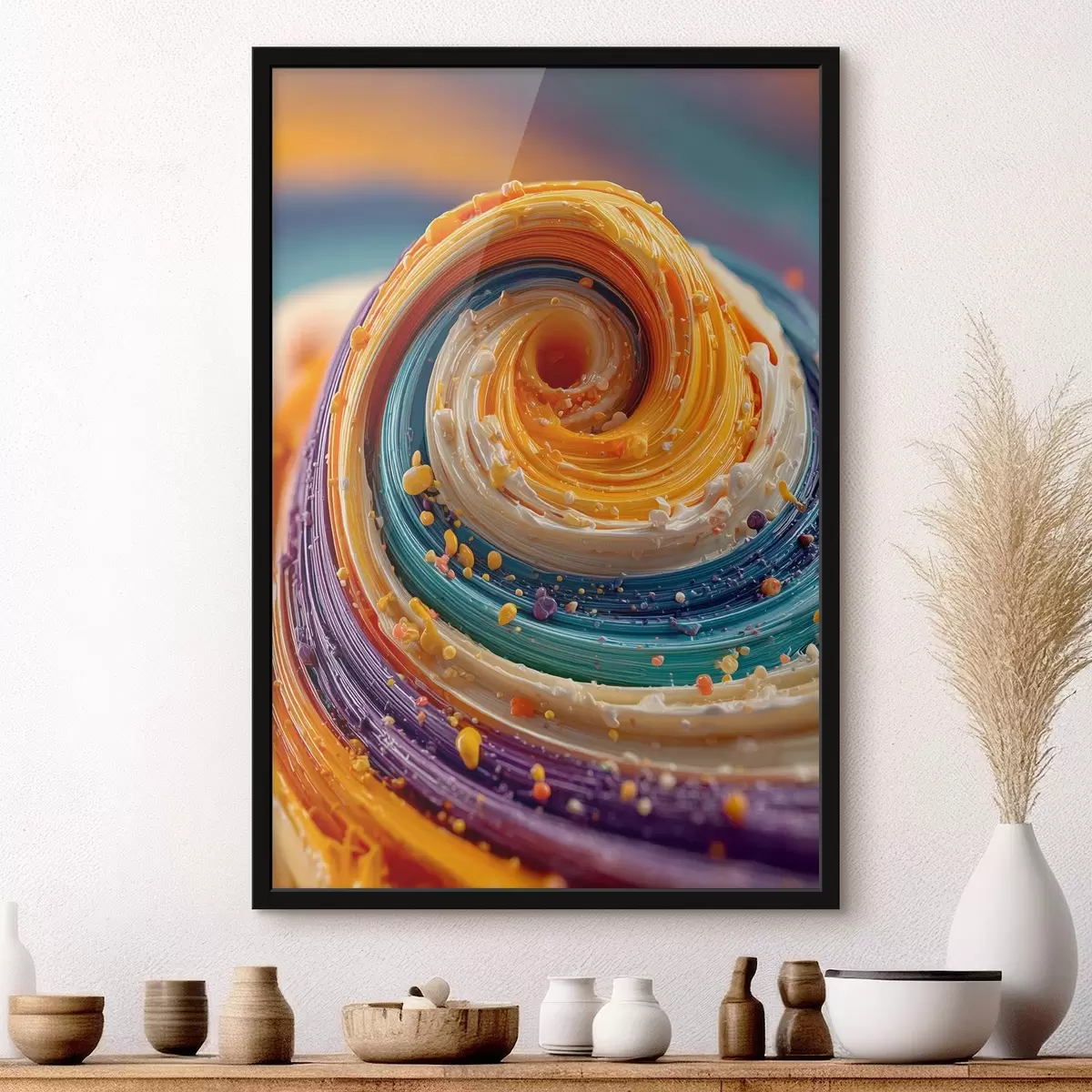 Poster Mehrfarbiger Wirbel f45639