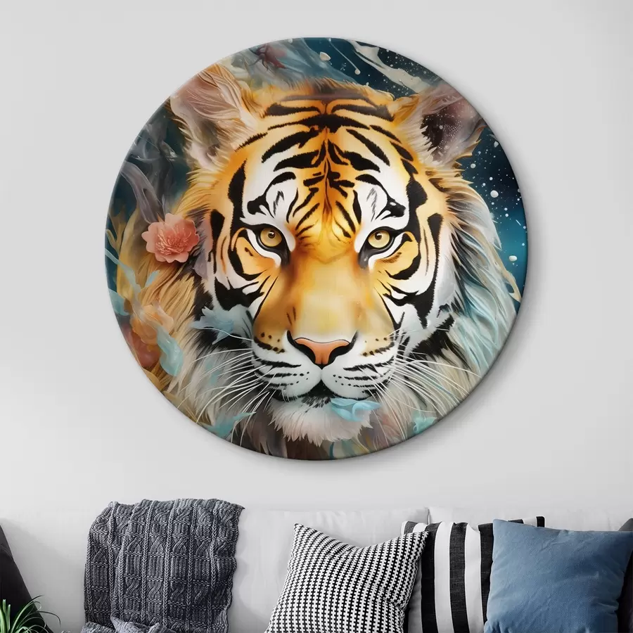 Wandbilder Tiger-Porträt im Fantasy-Stil r45645