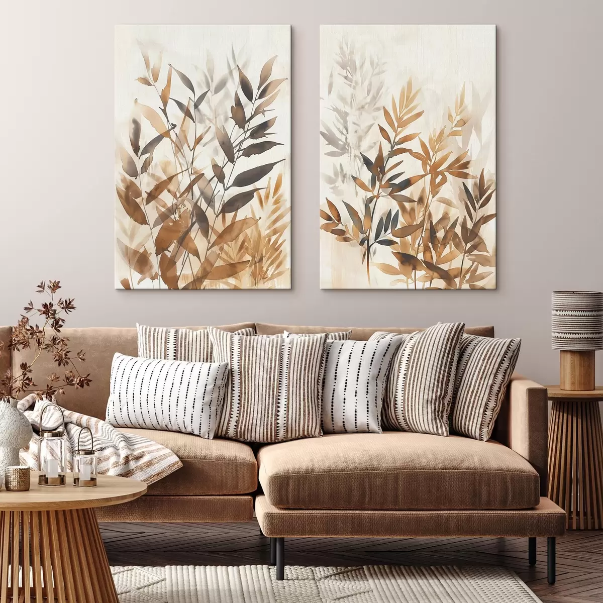 Wandbilder Zarte Zweige mit Blättern m00715