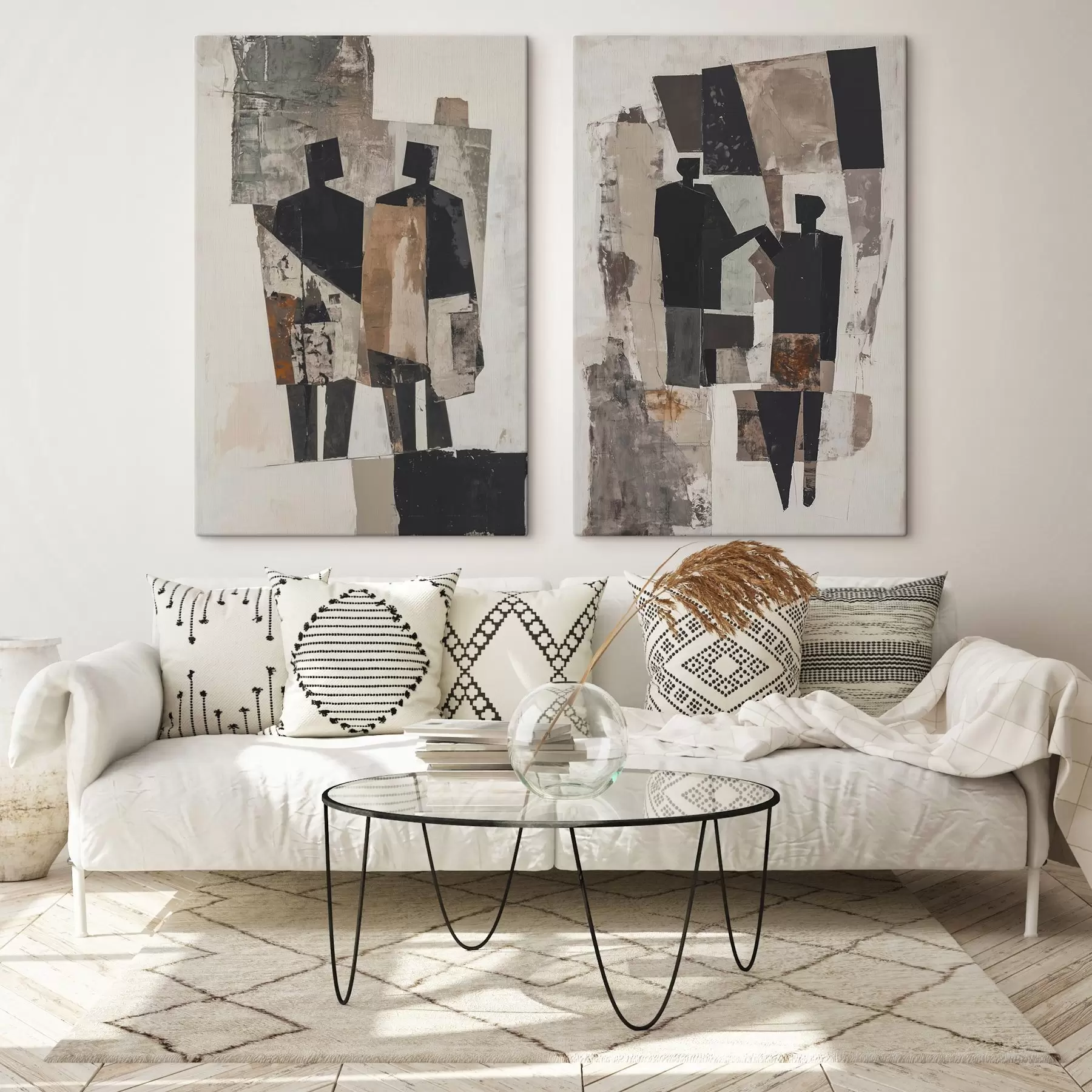 Wandbilder Abstraktion mit Scherenschnitten m00716