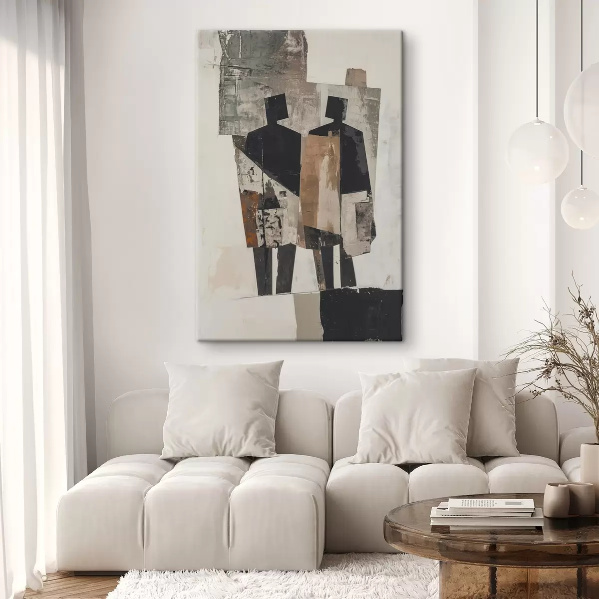 Wandbilder Moderne Abstraktion mit Silhouetten s45755