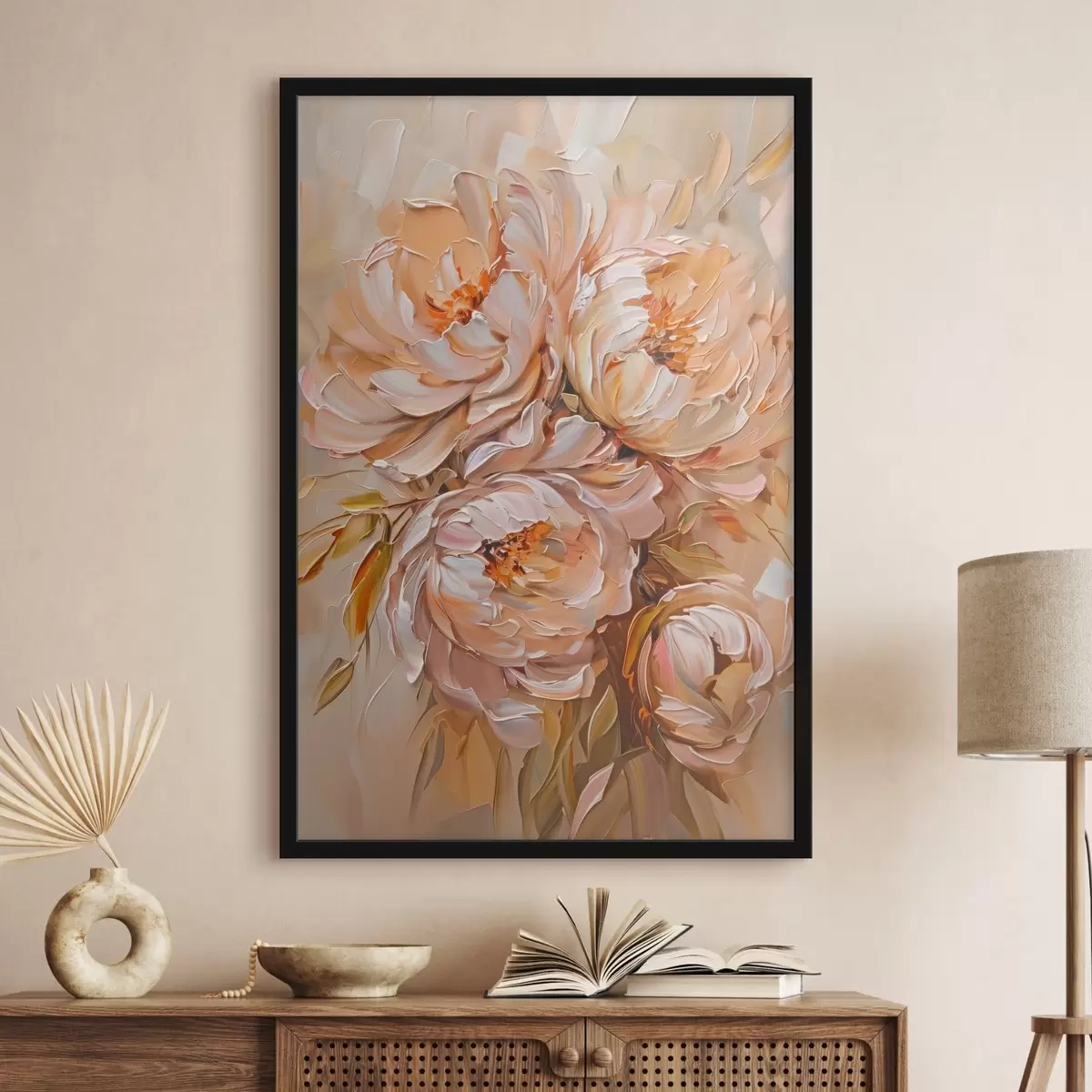 Poster Zarte abstrakte Pfingstrosen f45592