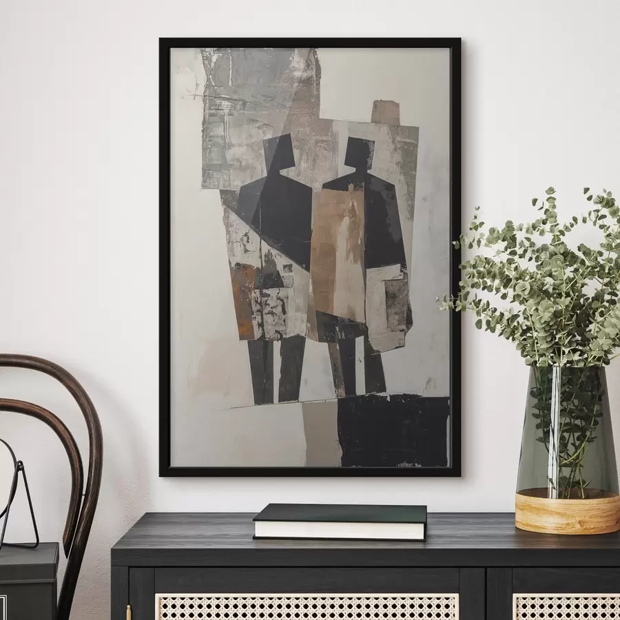 Fototapete Moderne Abstraktion mit Silhouetten f45755